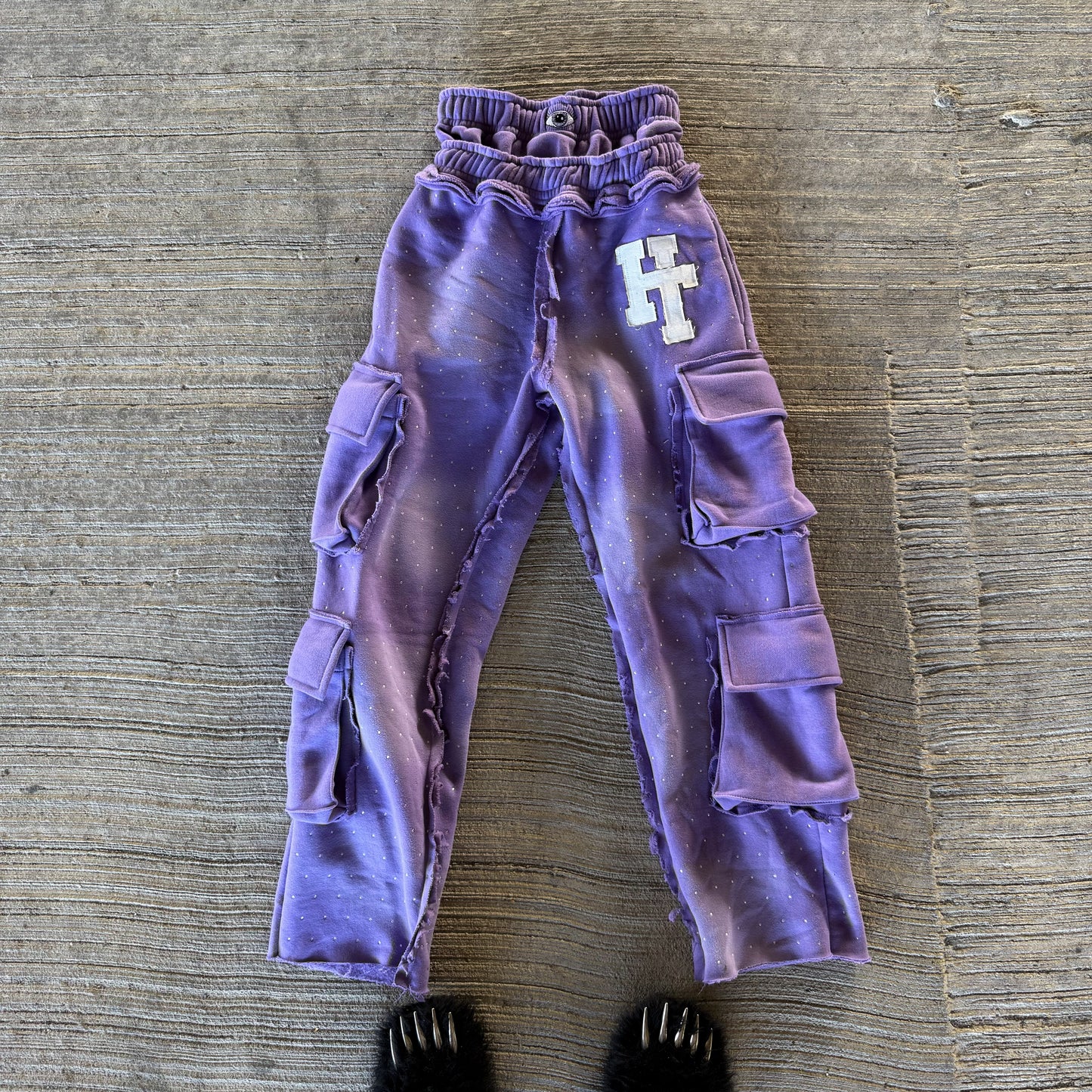 Purple Cargo Sweats