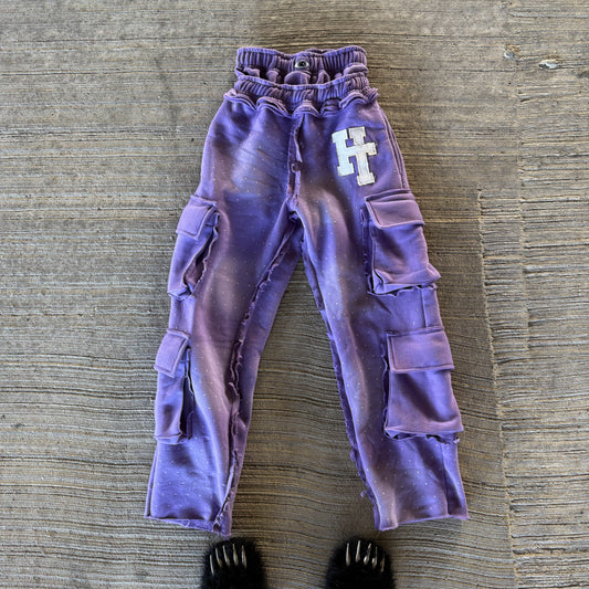 Purple Cargo Sweats